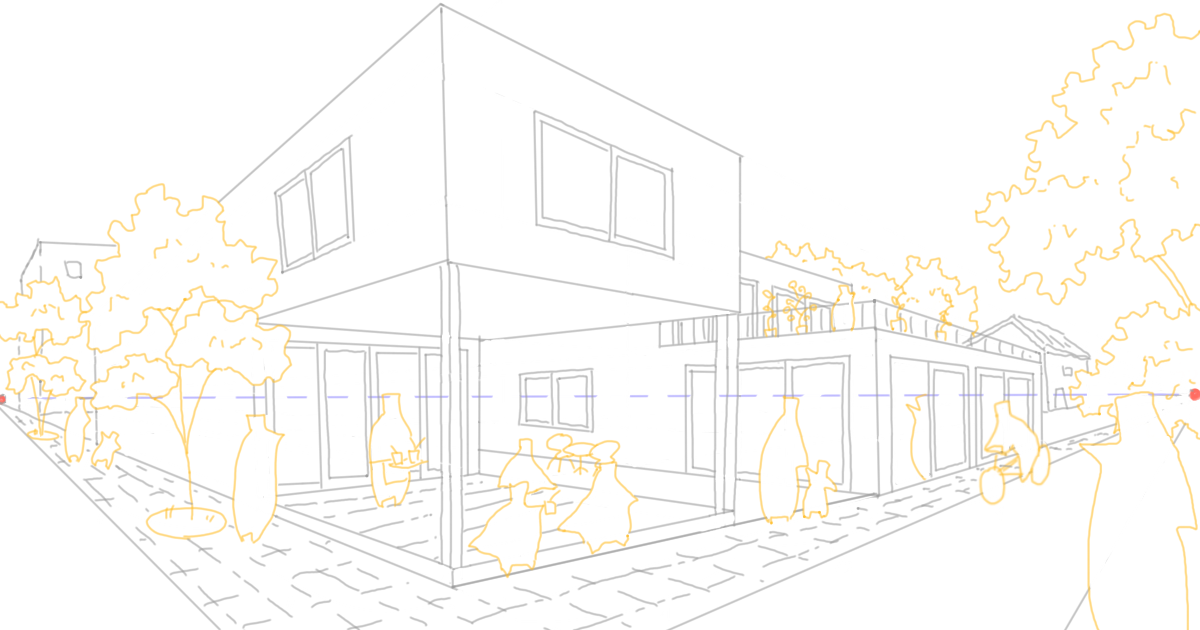 即日設計 対策講座④：外観パース（二点透視図） | ネズミ建築自習室